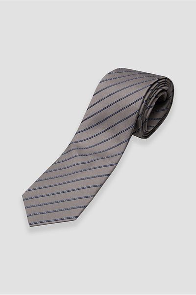 Abbate Striped Gray Tie