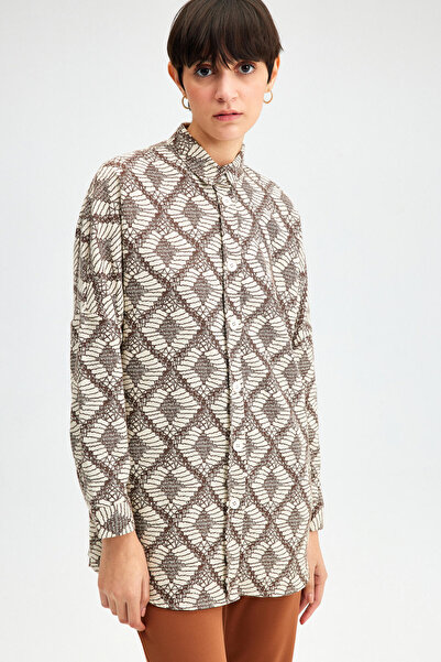 Touché Privé LACE PATTERNED OVERSIZE SHIRT