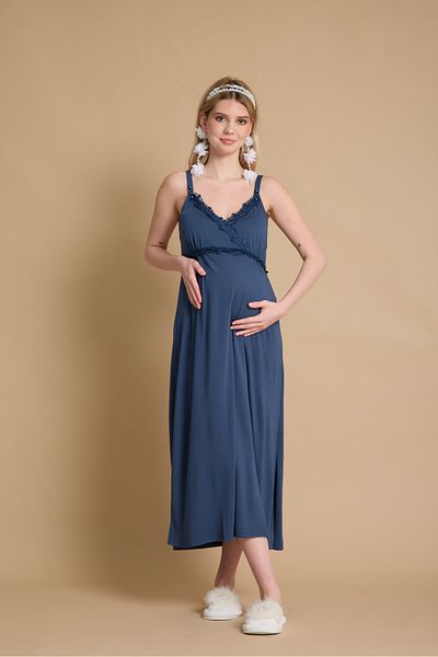 Effortt Maternity Maternity Nightgown with Breastfeeding Feature – Stylish and Comfortable