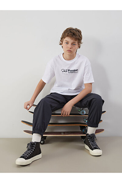 LC Waikiki Ανθρακί Παντελόνι Cargo Jogger για αγόρια με ελαστική μέση