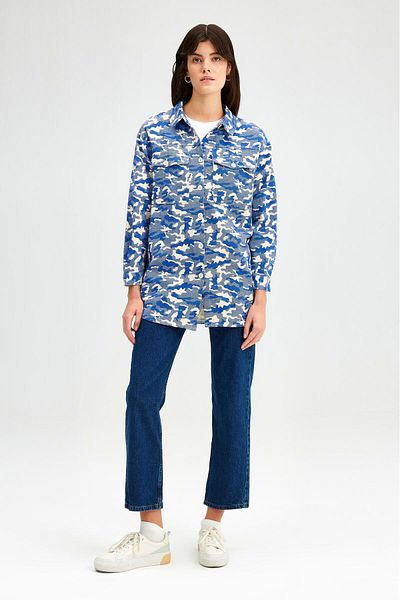 Touché Privé CAMOUFLAGE PATTERNED OVERSIZE SHIRT