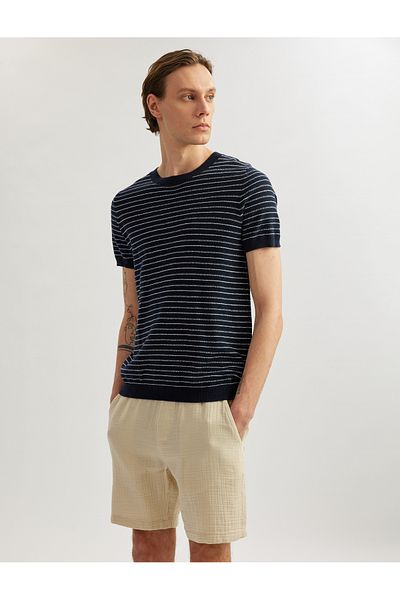 Koton New Season Muslin Cotton Pocket Detailed Summer Chino Shorts with Laced Waist