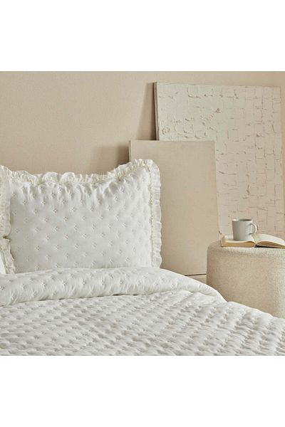 Karaca Home Viona Double Bed Bedspread Set Ecru
