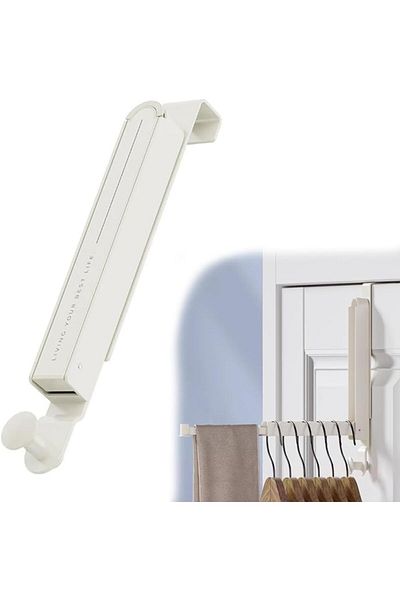 COOYA On the Door Hangers,Nonmarking,Retractable Rod,Long-Lasting Functionality,to Organize Clothes Coat