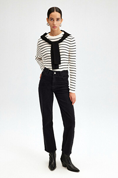 Touché Privé Džínové kalhoty rovného střihu s vysokým pasem