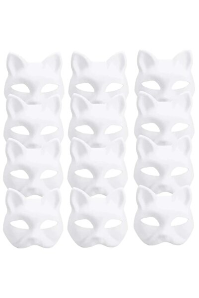 choice2 ٢٠ قطعة، ٥ قطع من أقنعة ثيريان، أقنعة قطة بيضاء، أقنعة فارغة، أقنعة ه...