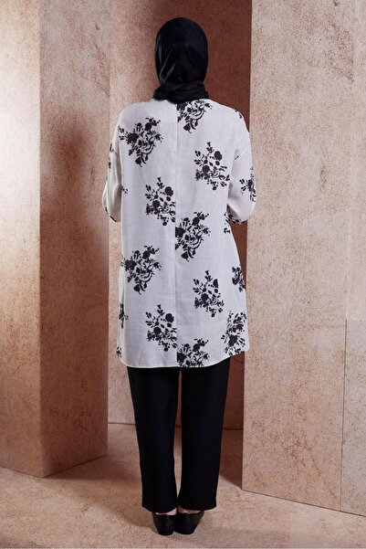 Alvina 44538ModelLinen Effect Trousers Set