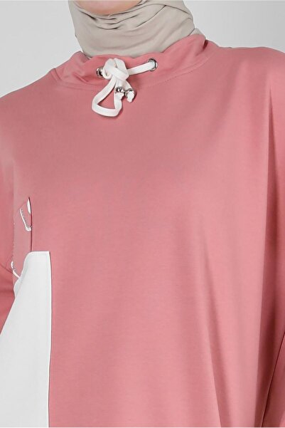 Alvina PATTERNED COLLAR LACE-UP DOUBLE PANTS SUIT 43593