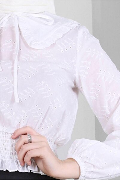 Alvina COLLAR DETAIL GIPE BLUZ 43570