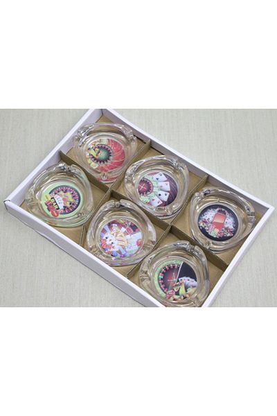 ForWhat Glass Ash Tray Style Ashtray for Office Home Office Decor