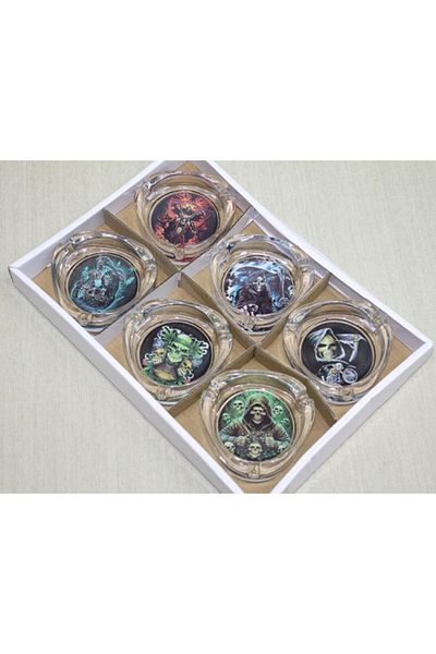 ForWhat Glassmaking Ash Tray Model Ashtray for Bureau Home Office Decor
