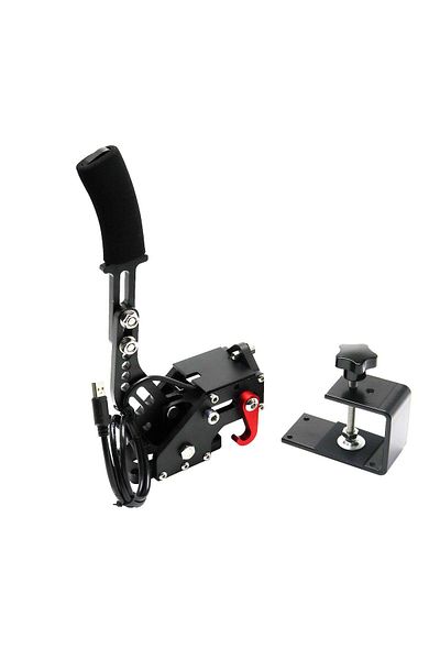 FlashHawk 16-bit USB handbrake with Clip Suitable for Racing Games and Logitech G27 G29 (PC System only)