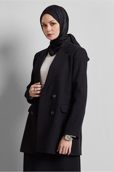 Alvina Kruvaze Collar Blazer Jacket 45436