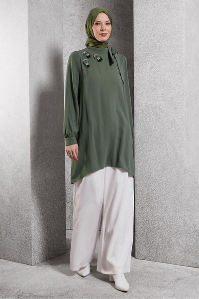 Alvina Collar Tied Tunic 45171