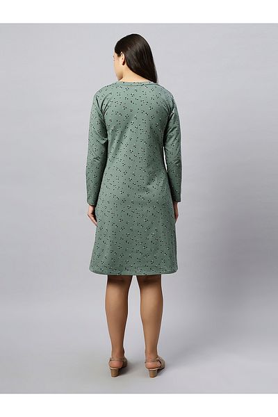Tummy organic cotton - flared maternity dress