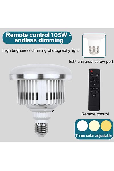 glanfen مصباح LED للتصوير الفوتوغرافي بقوة 105 واط مع جهاز تحكم عن بعد، ودرجة حرارة لون قابلة للتعديل من 3000 كلفن إلى 5500 كلفن