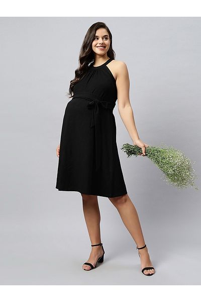 Tummy - Organic cotton Halter Cocktail & Party Dress