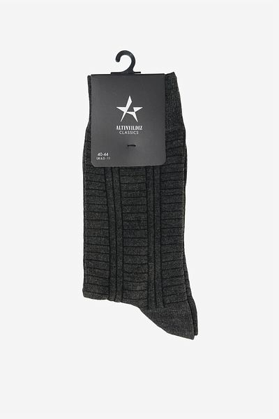 ALTINYILDIZ CLASSICS Men's Gray Patterned Single Socks