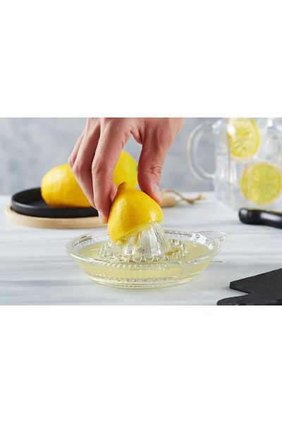 COOYA Manual Glass Citrus Juicer,Portable,Easy to Clean,Pointy Design,Super Smooth Results,16x6 cm