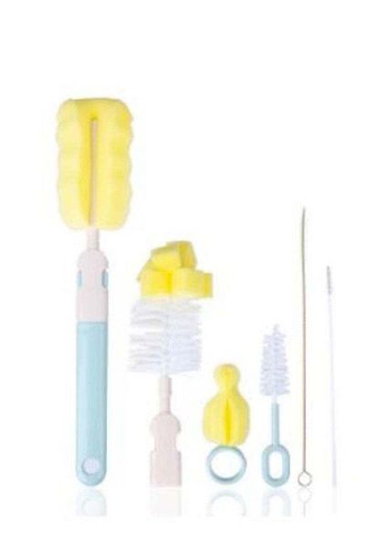 Generic 6-Piece Multipurpose Baby Feeding Bottle Nipple And Straw Cleaning Brush Set