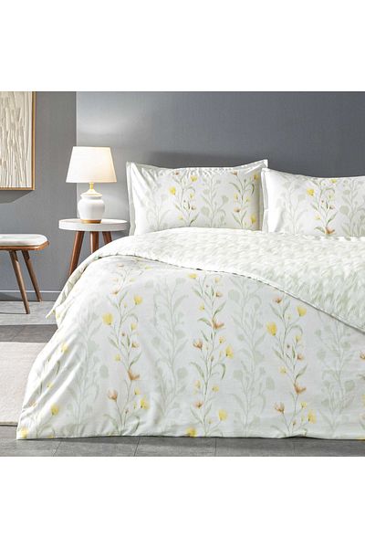 Linens Σετ Παπλωματοθήκη Allday Bliss Cotton Satin Διπλό Λευκό