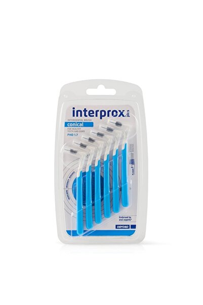 İnterprox Plus Conical PHD 1.7 Arayüz Fırçası 6 Adet MAVİ