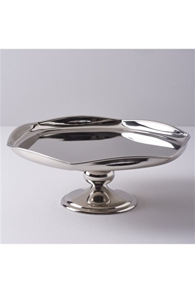 Linens Wawe 32x32x12 Cm Ayaklı Servis Gümüş