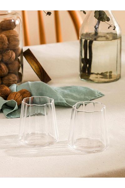 LC Waikiki Lcw Home Patterned Glass Water Glass Set of 2 570 ml