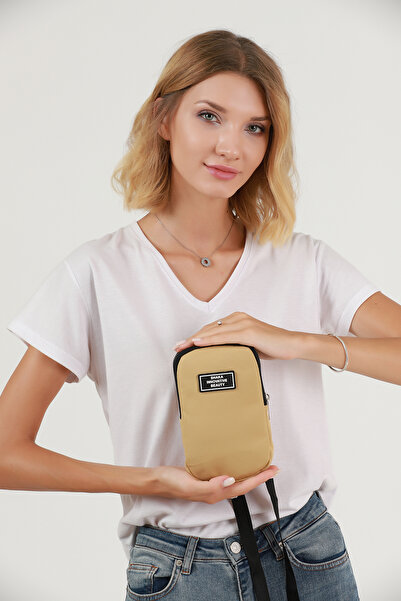 SHAKA Honey Yellow U32 Single Zipper Compartment Adjustable Strap Canvas Fabr...