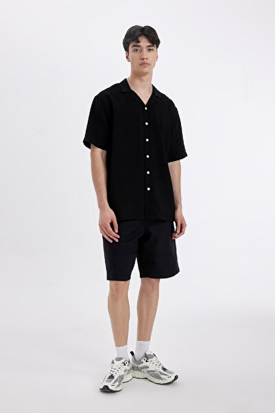 DeFacto Relax Fit Paraşüt Kargo Bermuda Şort B5677ax24sm