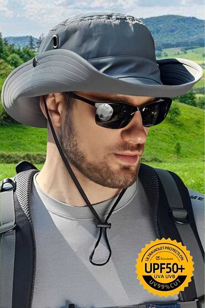 Uniquetrenders Unisex Πτυσσόμενο καπέλο Safari Outdoor Boonie με πλατύ γείσο με προστασία από υπεριώδη ακτινοβολία