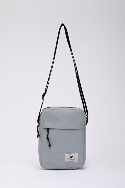 SHAKA Gray U12 2 Compartment Zippered Adjustable Cross Strap Waterproof Women's Shoulder Bag B:20 Width:18 G: