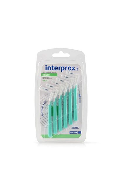 İnterprox فرشاة واجهة Interprox Plus Micro PhD 1.1 (أخضر، 6 قطع)