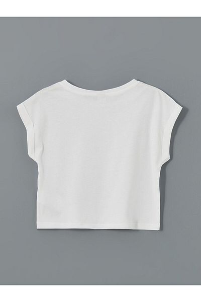 LC Waikiki New Season Crew Neck Girl's T-Shirt - S5Ev99Z4