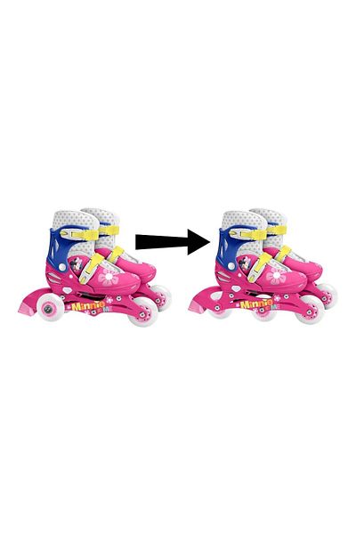 Minnie Mouse 2 in 1 adjustable roller skates for children, multicolor, size 27-30, Minnie Mouse