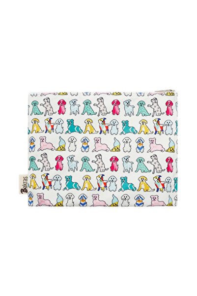 Bakras Dog Patterned Brave Paws Makeup Bag - Portfolio and Clutch 24cmx19cm