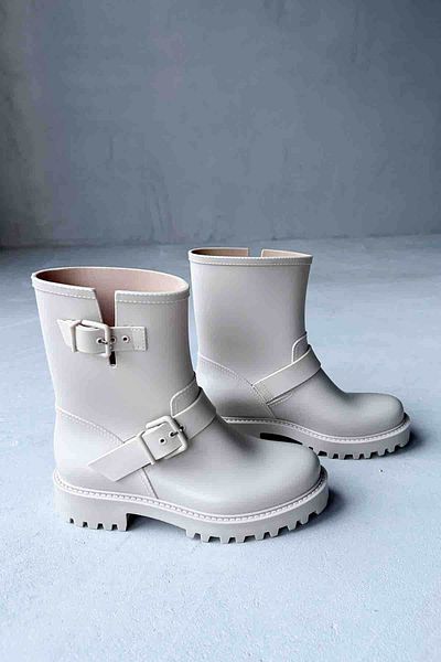 Cappmoda AYK-1008 Μπότες βροχής με αντιολισθητική σόλα με πέτρινο χρώμα