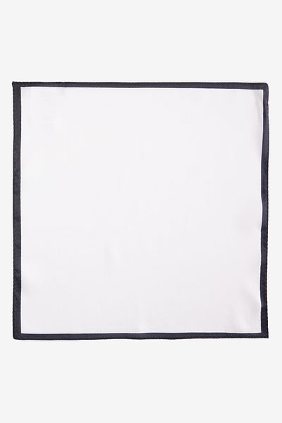 ALTINYILDIZ CLASSICS Men's White-Black Handkerchief