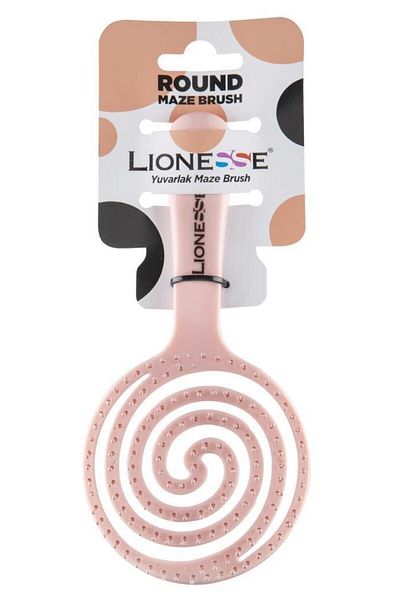 Lionesse Three-Dimensional Hair Brush 6458 Pink – Flexible Structure, Quick Drying