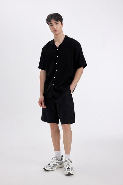 DeFacto Comfortable Cut Parachute Bermuda Shorts - B5677ax24sm