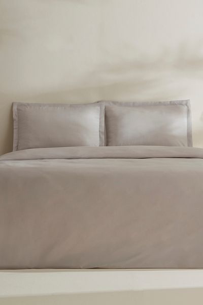 Karaca Home 100% Flannel Jemma 120 Wire Gray Double Duvet Cover Set