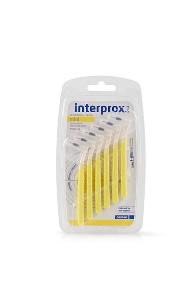 İnterprox فرشاة واجهة Interprox Plus Mini Conical Phd 1.4، 6 قطع باللون الأصفر