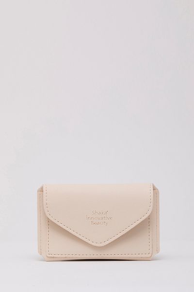 SHAKA Cream Shk106 Envelope Model Faux Leather 2 Compartment Card Holder And Wallet L:7 E:11 W:1 cm