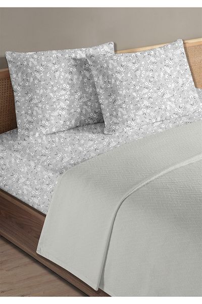 Evim 100% Cotton Doria Gray Single Pique Set 160 X 230cm