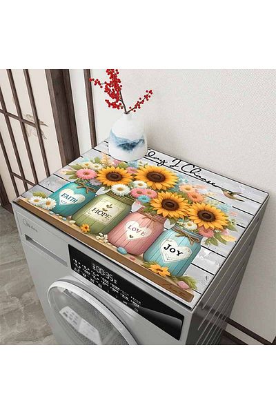 Else Dekor Dryer Washing Machine Cover - Liquid Proof, Non-Slip and Washable