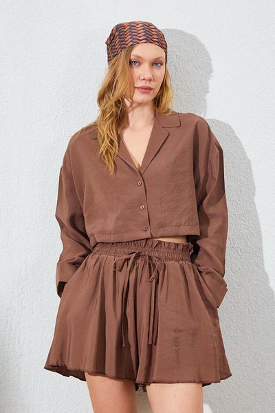 TENA Cămașă modal Mocha Crop pentru femei
