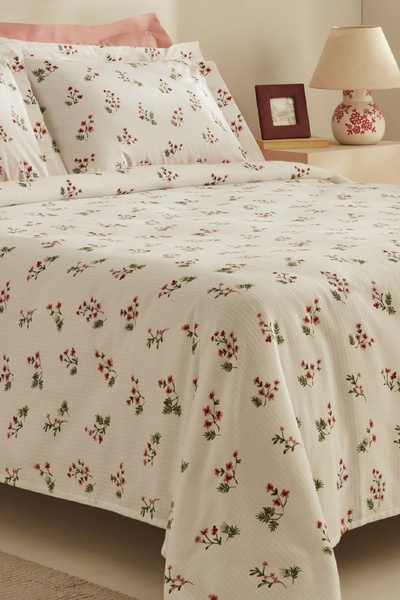 Karaca Home Cotton Single Silvie Pike Set Red Color