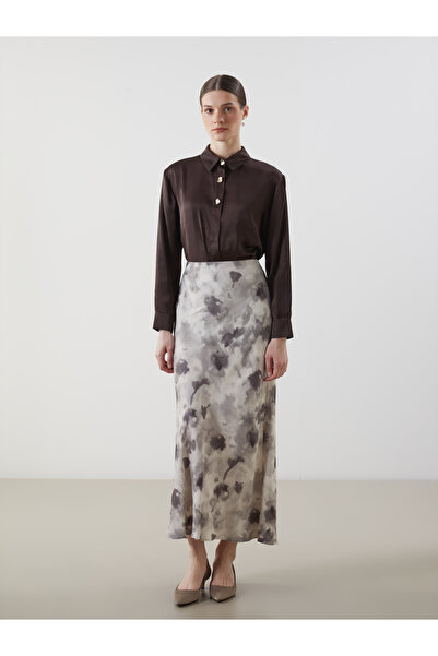 LC Waikiki Batik gemusterter Satin Damenrock