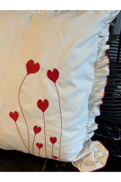 la lune home Heart Embroidered Special Series Pillow Cover