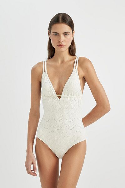 DeFacto Regular Fit Brode Thin Strap Badeanzug-fall In Love B6898ax24sm